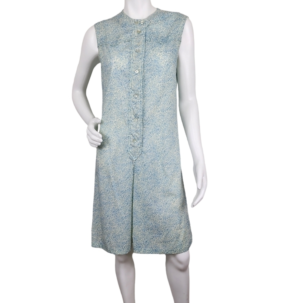 Vintage Bleeker Street Cotton Sleeveless Shift Dress Size L